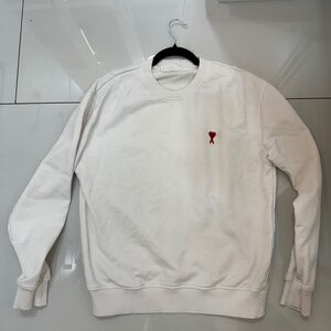 Ami Paris White Crewneck sweater size Medium
